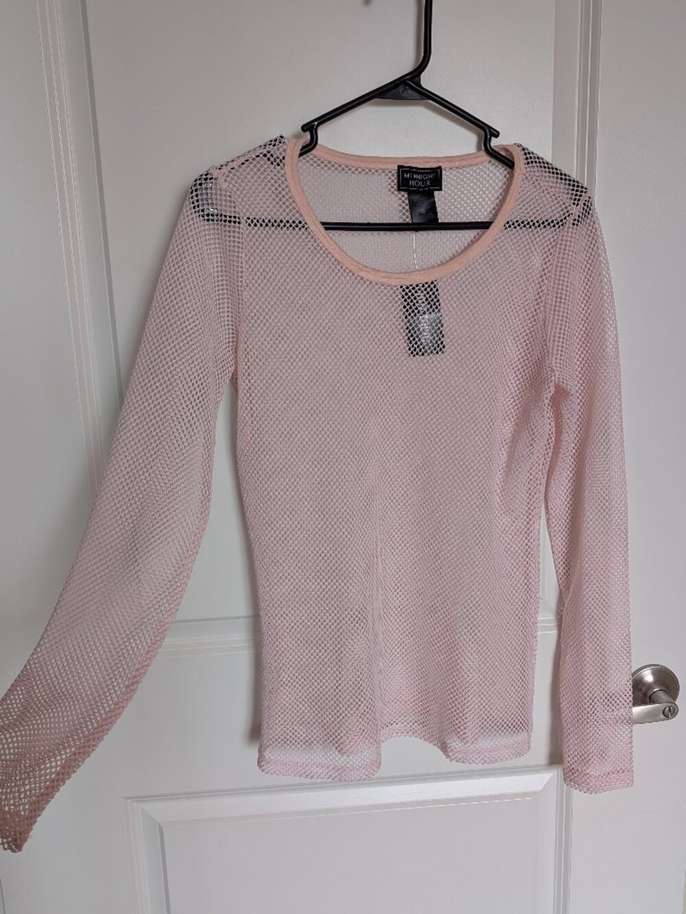 Hot Topic Midnight Hour Pink Fishnet Top - Size M - NWT